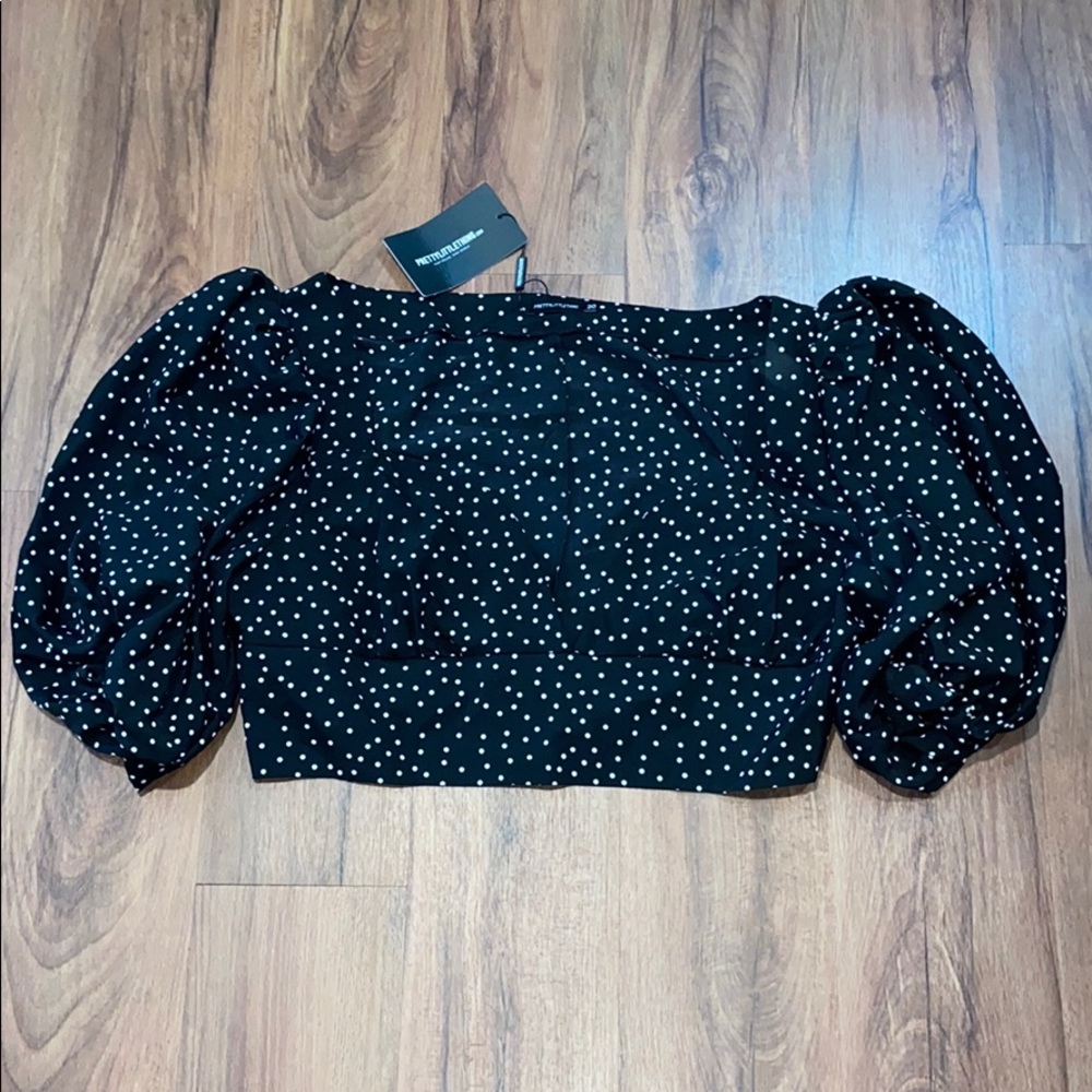 Crop top polka dots